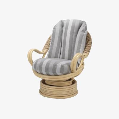 John Lewis Desser Samford Rattan Swivel Chair, Grey