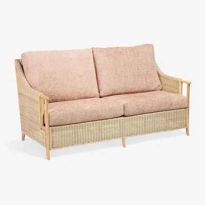 John Lewis Desser Chester Eden Rattan 4-Seater Lounging Table & Chairs Set, Pink Punch/Natural