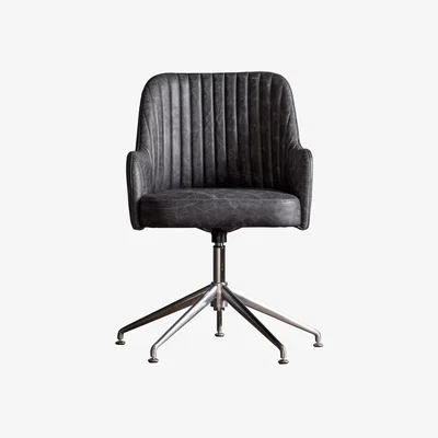 John Lewis Gallery Direct Fresno Swivel Chair, Antique Ebony