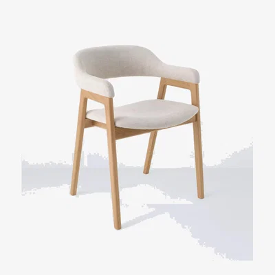 John Lewis John Lewis Santino Dining Armchair, White Oil, Cognac/Oak