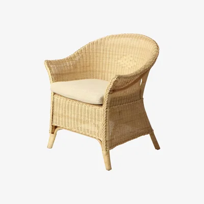 John Lewis Desser King Rattan Loom Chair with Cushion, Natural