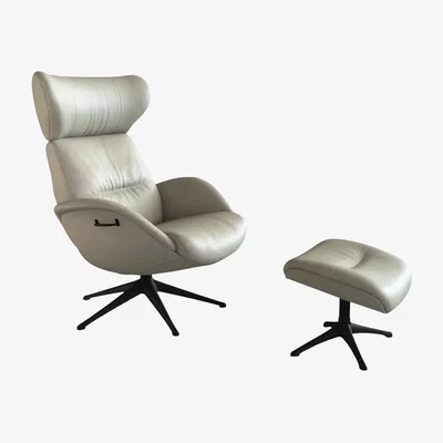 John Lewis Flexlux More Relax Recliner Chair and Footstool, Black Leg