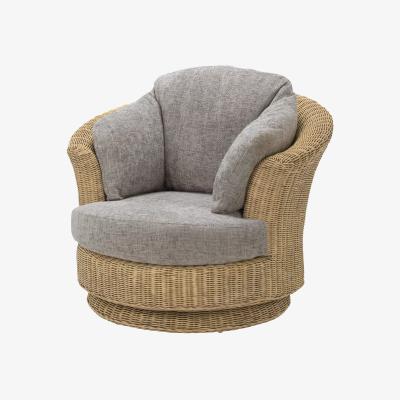 John Lewis Desser Arlington Lyon Rattan Swivel Chair, Grey