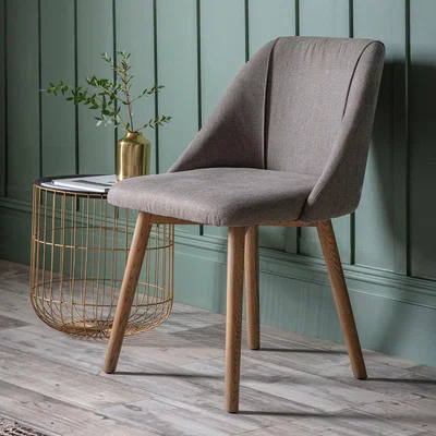 Knees Elliot Linen Dining Chair - Slate Grey (Set of 2)