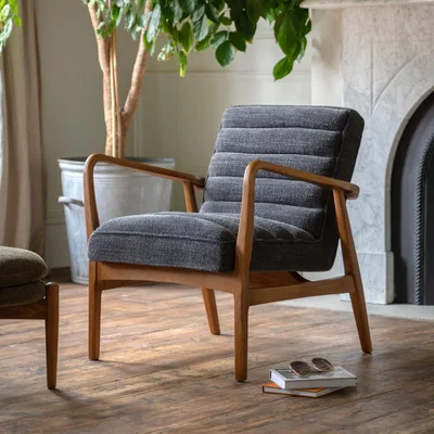 Knees Datsun Armchair - Charcoal Boucle