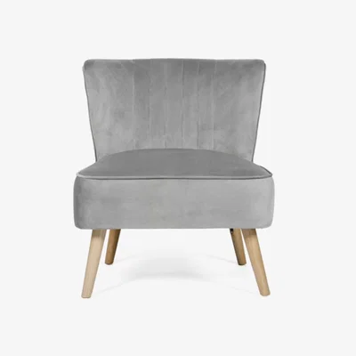 Knees Albie Fabric Cocktail Chair - Grey