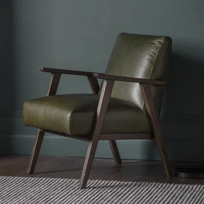 Knees Neyland Leather Armchair - Heritage Green