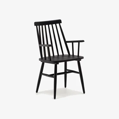 Kave Home Black Tressia chair with armrests