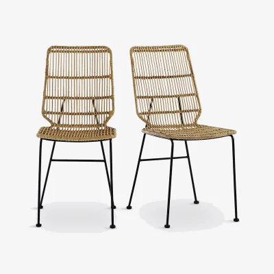 La Redoute Set of 2 Malu Chairs in Kubu