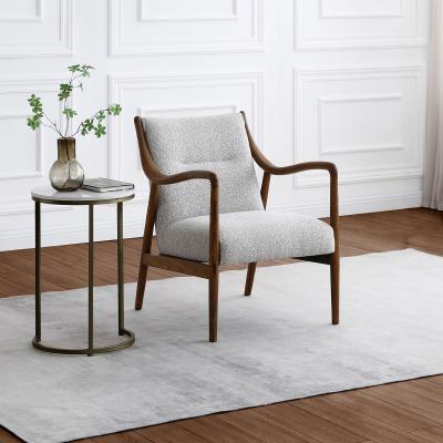 La Redoute Tiberius Mid-Century Boucle & Oak Accent Chair