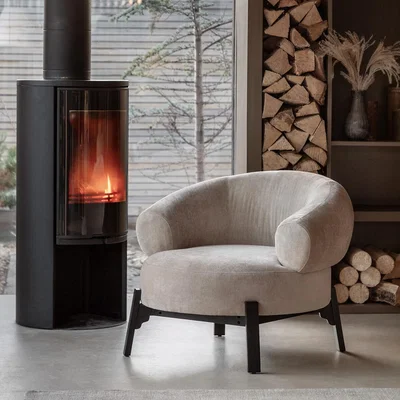 La Redoute Metis Sculptural Soft Brushed Armchair