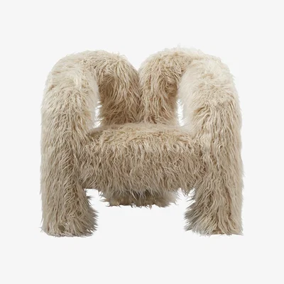La Redoute Katrin Faux Fur Sculptural Accent Chair