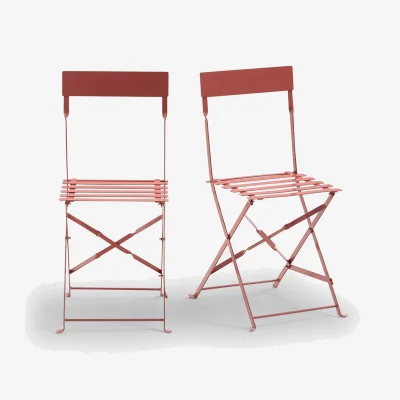 La Redoute Set of 2 Ozevan Folding Metal Chairs