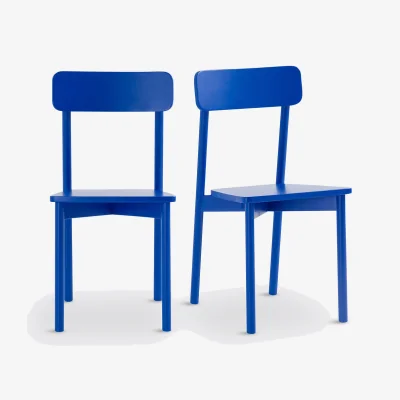 La Redoute Set of 2 Jodi Coloured Chairs in Solid Beech