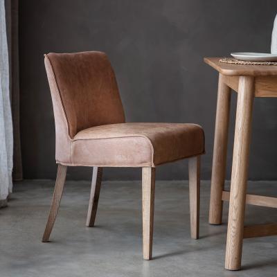 La Redoute Terrance Vintage Leather Dining Chairs (Set of 2)