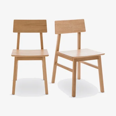 La Redoute Set of 2 Podela Solid Oak Chairs