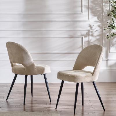 La Redoute Eleanor Chenille Upholstered Dining Chairs (Set of 2)