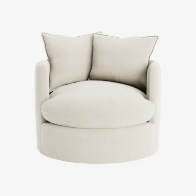 Loaf Dunkins Swivel Accent Chair (Egg Box Clever Linen)