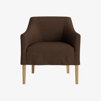 Loaf Dapper Kitchen Chair (Brown Sauce Clever Linen, Light Oak)