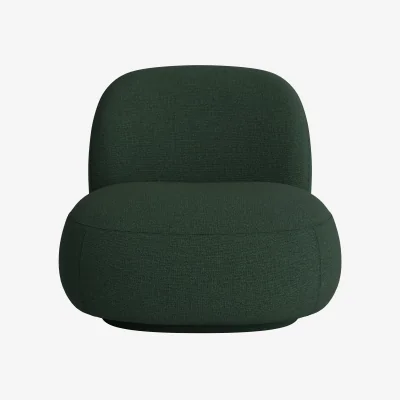 Loaf Dumpling Accent Chair (Petrol Can Clever Slubby Linen)
