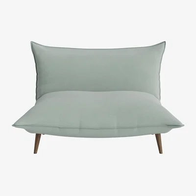 Loaf Soft Spot Accent Chair in Mint Choc Chip Clever Twill