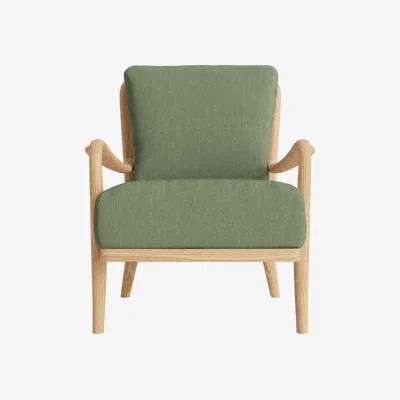 Loaf Easins Accent Chair (Allo Vera House Fabric, White Oak)