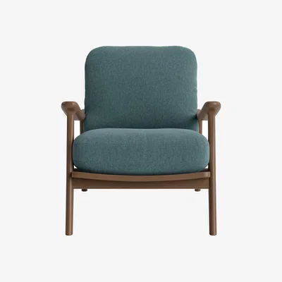 Loaf Squishbag Accent Chair in Dark Oak in Puddle Clever Linen