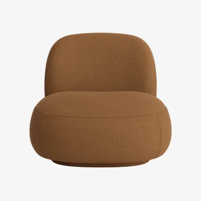 Loaf Dumpling Accent Chair (Burnt Sugar Clever Linen)