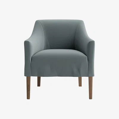 Loaf Dapper Kitchen Chair (Flint Stone Clever Velvet, Dark Oak)