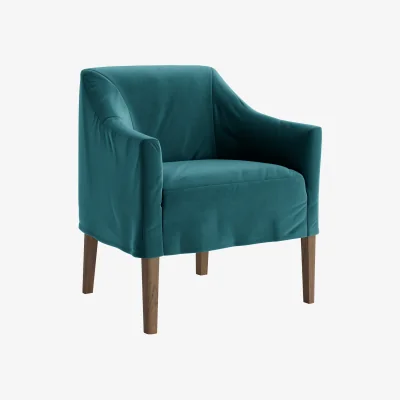 Loaf Dapper Kitchen Chair (Rockpool Clever Velvet, Dark Oak)