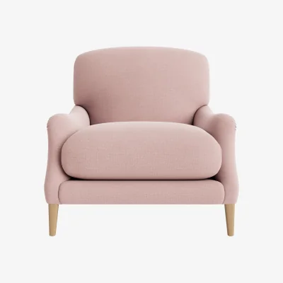 Loaf Chin Chin Accent Chair (Rosewater Clever Linen)