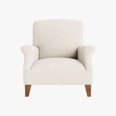 Loaf Slowback Accent Chair (Frothy Milk Clever Slubby Cotton)