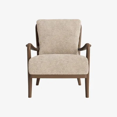 Loaf Shearer Easins Accent Chair in Dark Oak