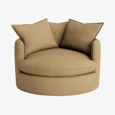 Loaf Dunkins Accent Chair, La Accent (French Mustard Clever Cotton)