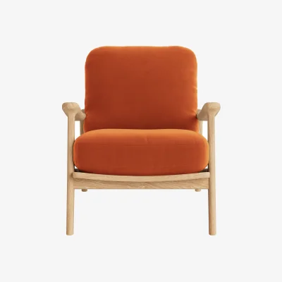 Loaf Squishbag Accent Chair (Bobbing Buoy Clever Velvet, White Oak)