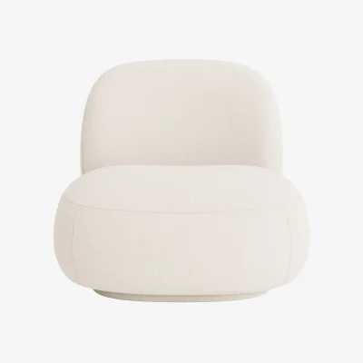 Loaf Dumpling Accent Chair (Frothy Milk Clever Slubby Cotton)