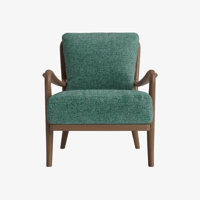 Loaf Easins Accent Chair in Dark Oak in Flat Cap Clever Woolly