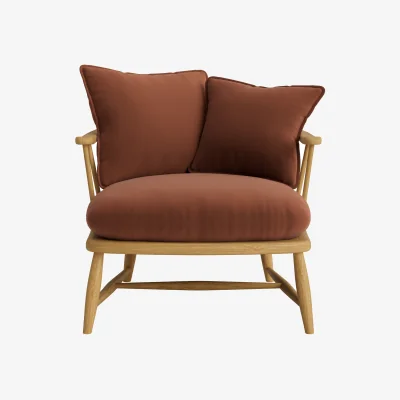 Loaf Nestins Accent Chair (Chocolate Chops Clever Velvet, Light Oak)