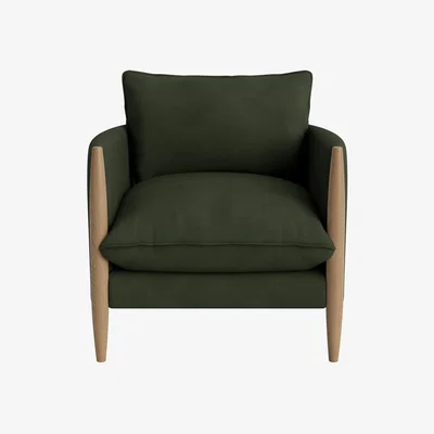 Loaf Spencer Accent Chair (Woody Walk Clever Cotton, Light Oak)