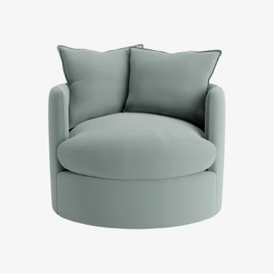 Loaf Dunkins Swivel Accent Chair (Tin Man Clever Velvet)
