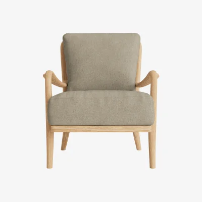 Loaf Easins Accent Chair (Seeded Sourdough Clever Boucle, White Oak)