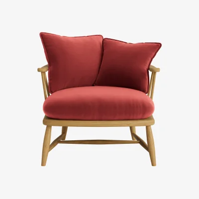 Loaf Nestins Accent Chair (Rocking Horse Clever Velvet, Light Oak)