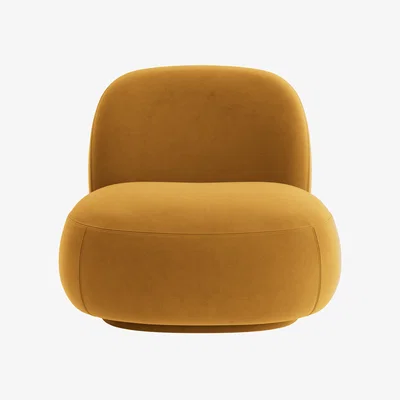 Loaf Dumpling Accent Chair in Butterscotch Clever Velvet