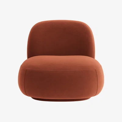 Loaf Dumpling Accent Chair in Broken Pot Clever Velvet