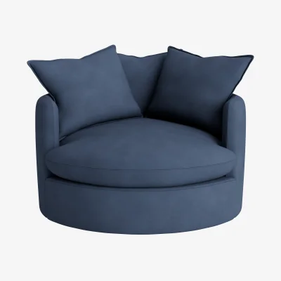 Loaf Dunkins Accent Chair, La Accent (Sloe Berry Bush Clever Cotton)