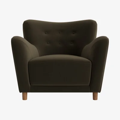 Loaf Chillback Accent Chair (Wine Bottle Clever Velvet)