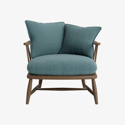Loaf Nestins Accent Chair (Lighthouse Clever Linen, Dark Oak)
