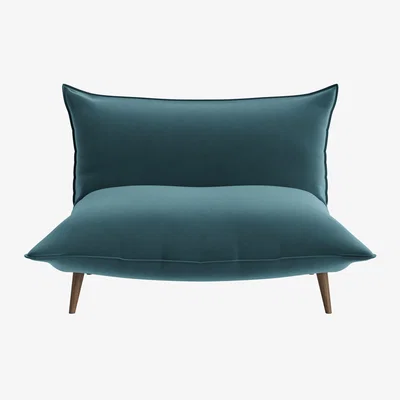 Loaf Soft Spot Accent Chair in Sopping Seagrass Clever Velvet
