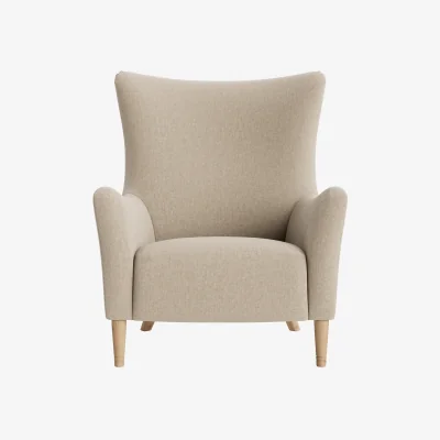 Loaf Clubbins Accent Chair (Flour Sack Clever Linen)