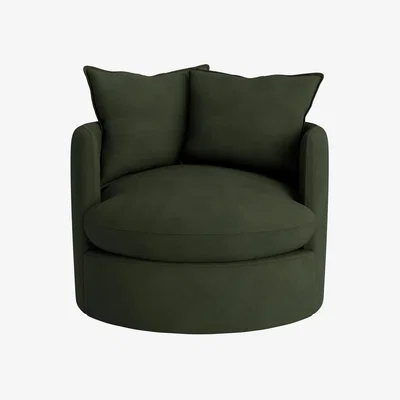Loaf Dunkins Swivel Accent Chair (Woody Walk Clever Cotton)